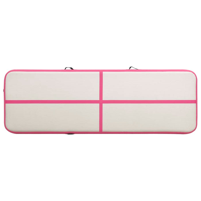 Tappetino Ginnastica Gonfiabile con Pompa 300x100x15cm PVC Rosa cod mxl 78252