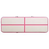 Tappetino Ginnastica Gonfiabile con Pompa 300x100x15cm PVC Rosa 92658