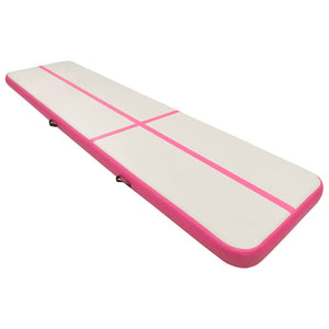 Tappetino Ginnastica Gonfiabile con Pompa 600x100x15cm PVC Rosa cod 12503