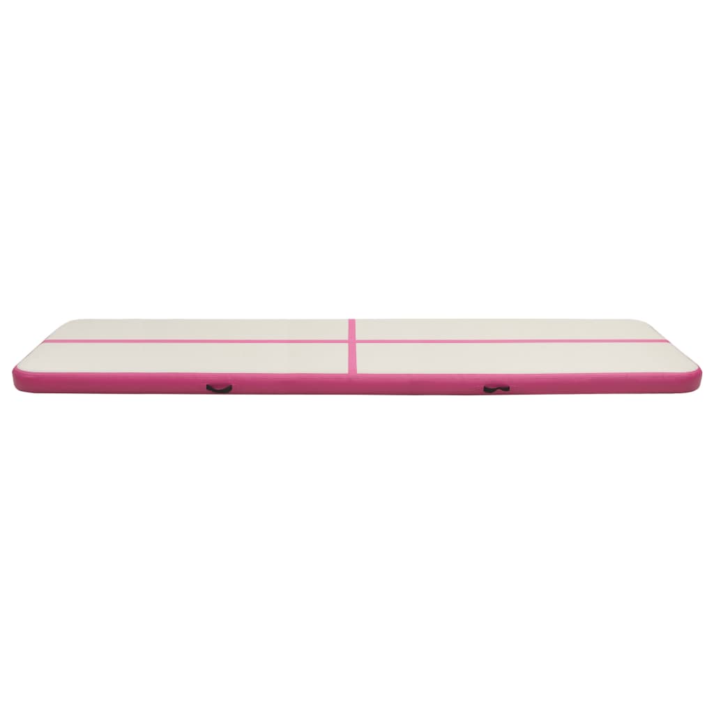 Tappetino Ginnastica Gonfiabile con Pompa 600x100x15cm PVC Rosa cod 12503