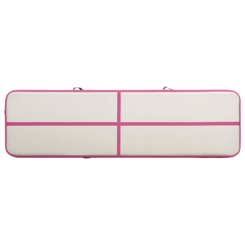 Tappetino Ginnastica Gonfiabile con Pompa 600x100x15cm PVC Rosa cod 12503