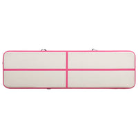 Tappetino Ginnastica Gonfiabile con Pompa 600x100x15cm PVC Rosa cod 12503