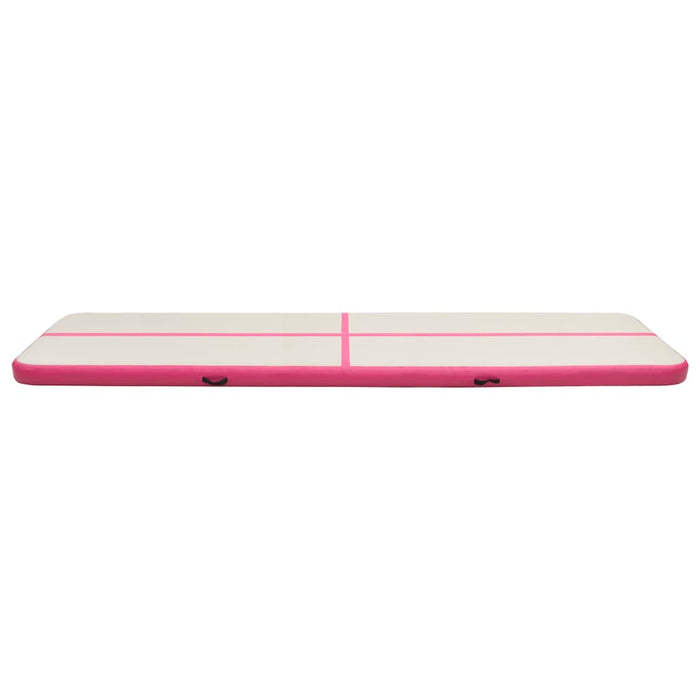 Tappetino Ginnastica Gonfiabile con Pompa 700x100x15cm PVC Rosa 92670