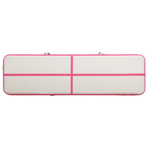 Tappetino Ginnastica Gonfiabile con Pompa 700x100x15cm PVC Rosa cod 8741