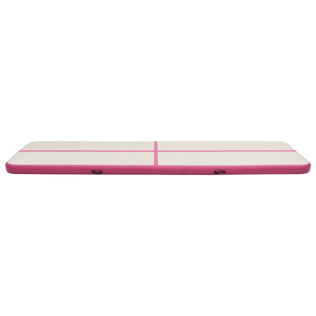 Tappetino Ginnastica Gonfiabile con Pompa 800x100x15cm PVC Rosa 92673