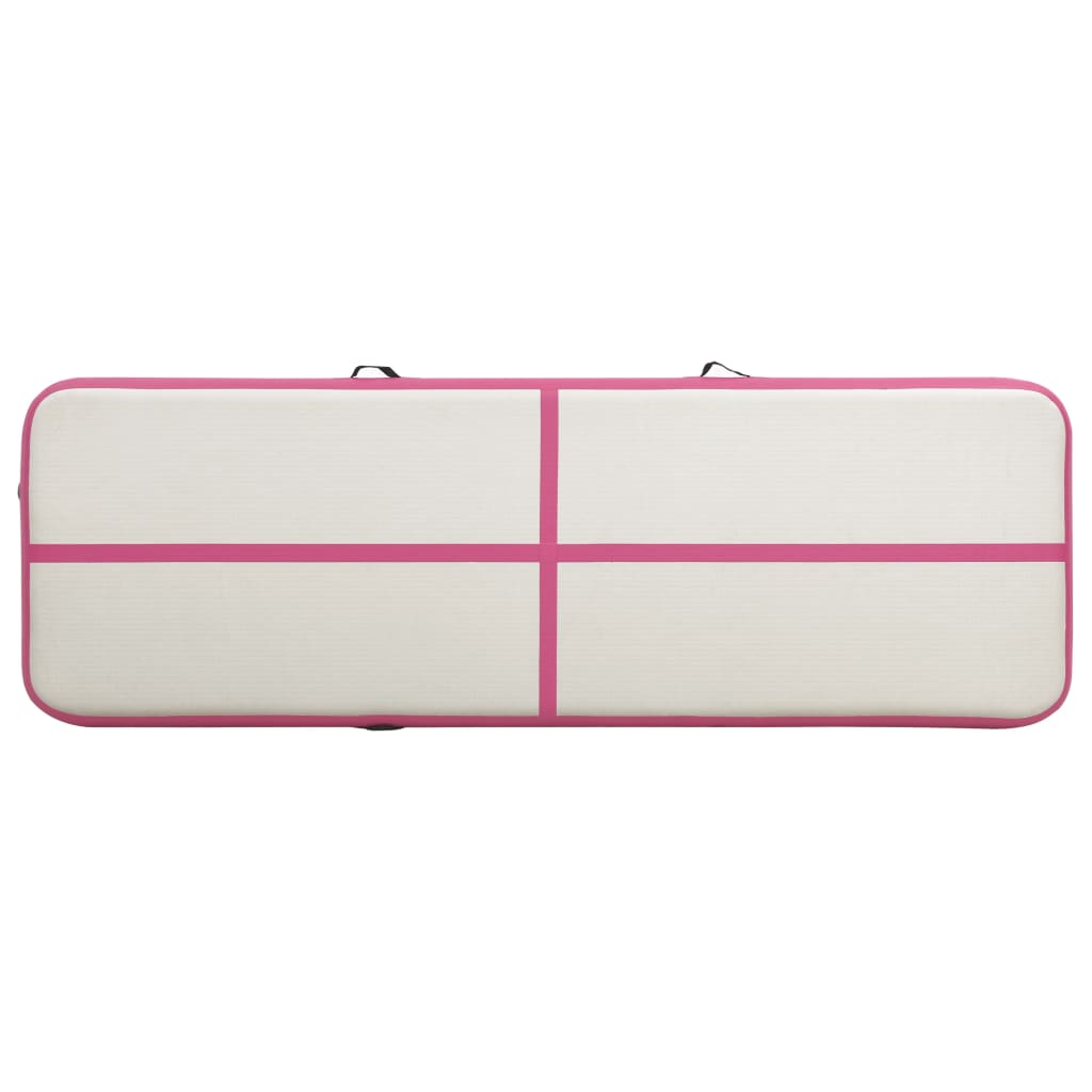 Tappetino Ginnastica Gonfiabile con Pompa 300x100x20cm PVC Rosa cod mxl 76958