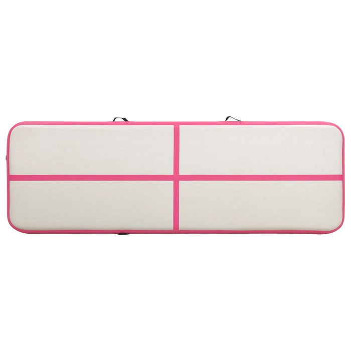 Tappetino Ginnastica Gonfiabile con Pompa 300x100x20cm PVC Rosa cod mxl 76958