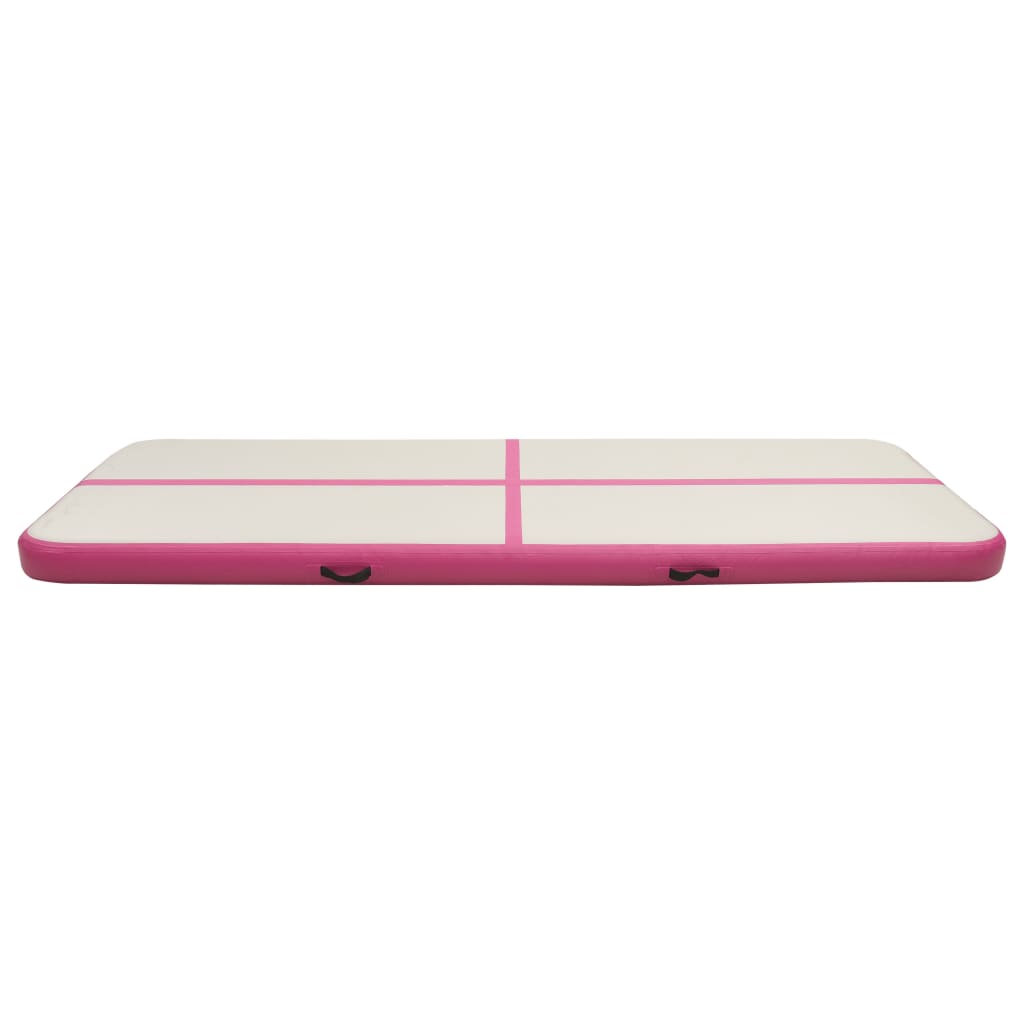 Tappetino Ginnastica Gonfiabile con Pompa 500x100x20cm PVC Rosa 92682