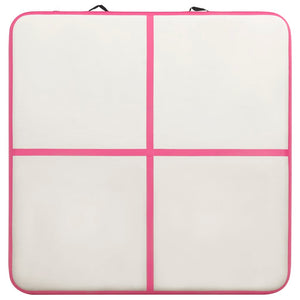 Tappetino Ginnastica Gonfiabile con Pompa 200x200x15cm PVC Rosa 92697