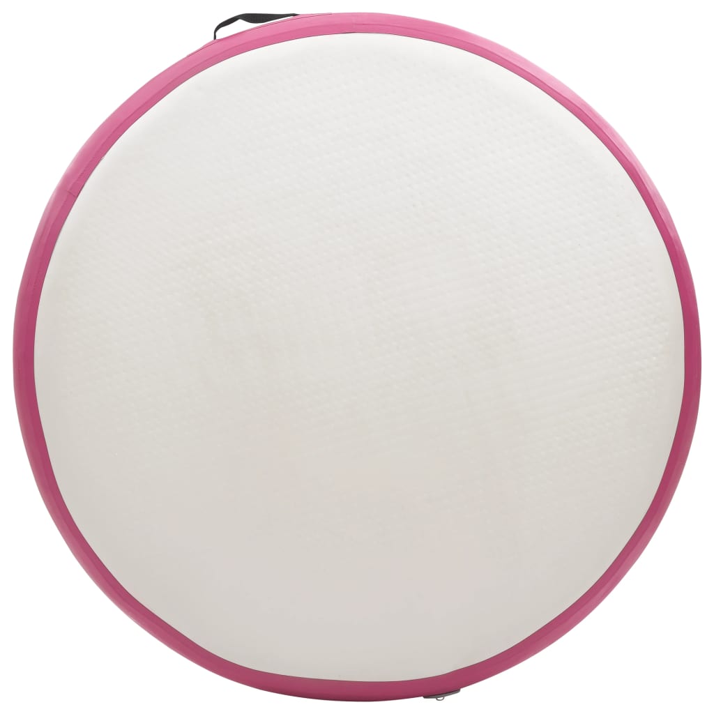 Tappetino Ginnastica Gonfiabile con Pompa 100x100x15cm PVC Rosa 92706