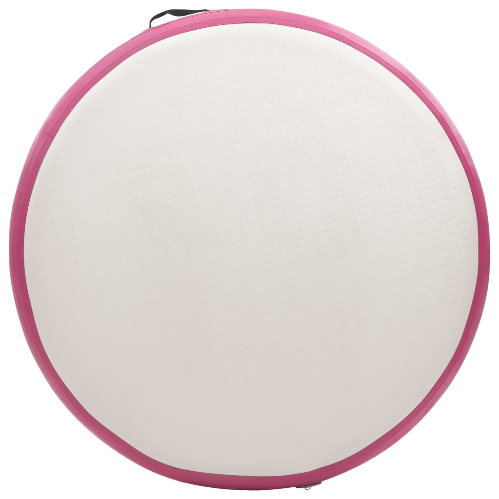 Tappetino Ginnastica Gonfiabile con Pompa 100x100x20cm PVC Rosa 92709