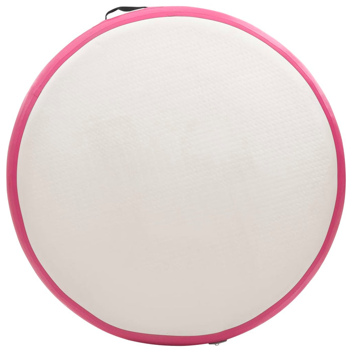 Tappetino Ginnastica Gonfiabile con Pompa 100x100x20cm PVC Rosa 92709