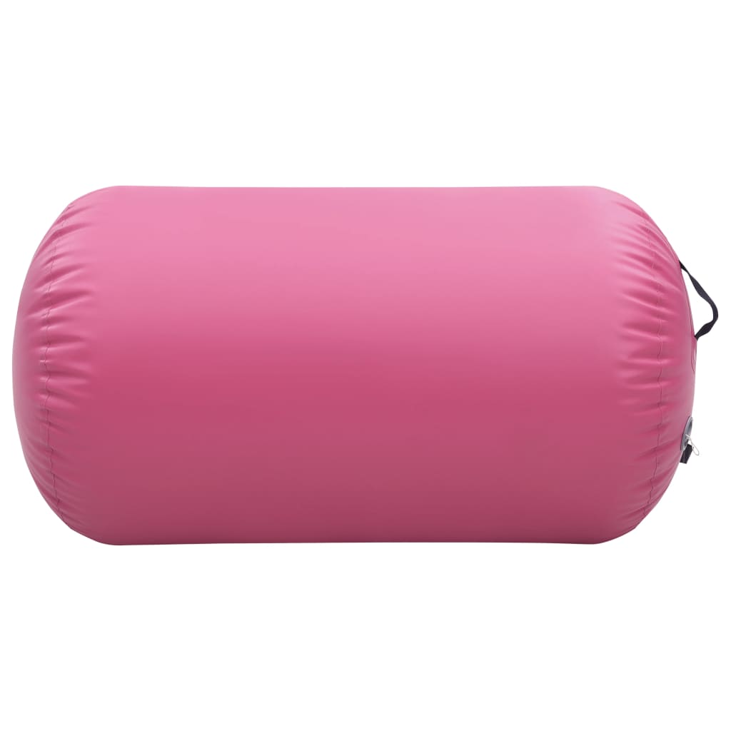 Rullo da Ginnastica Gonfiabile con Pompa 100x60 cm in PVC Rosa cod mxl 75428