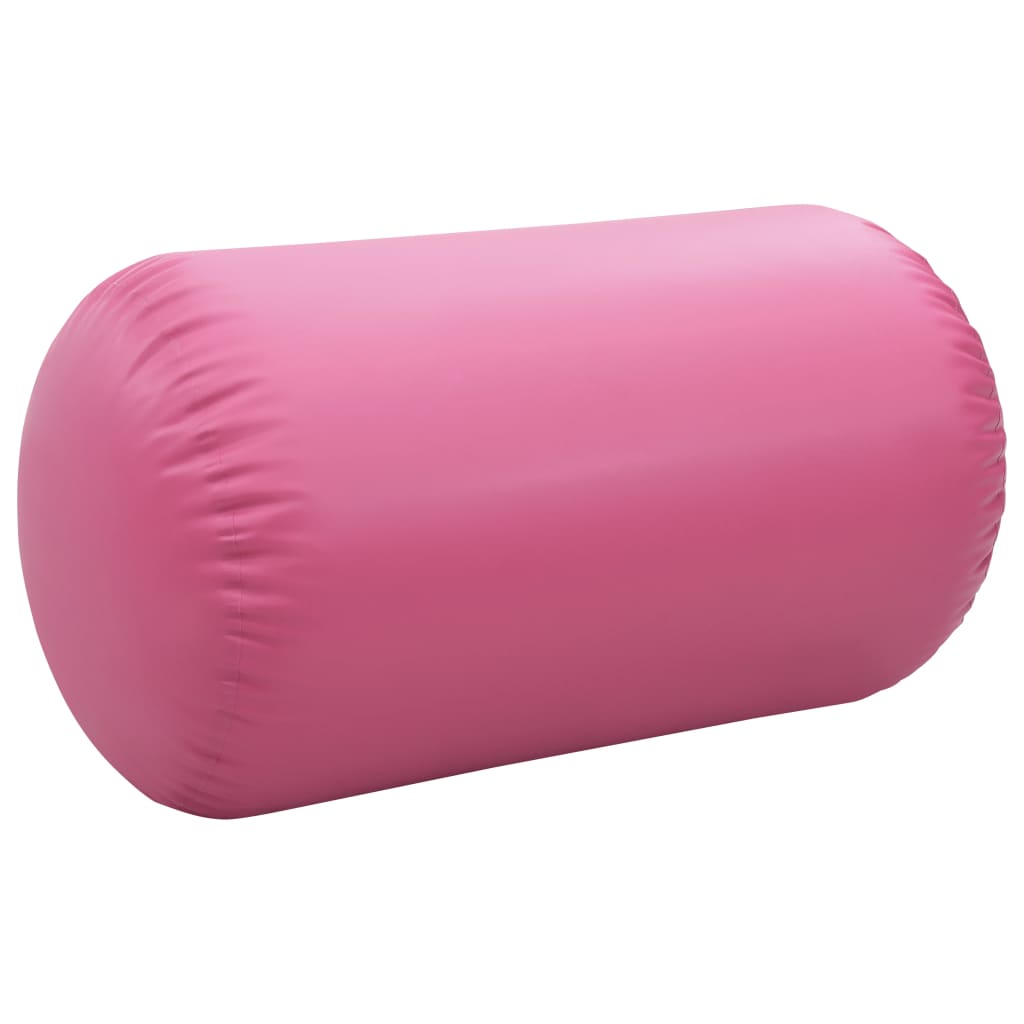 Rullo da Ginnastica Gonfiabile con Pompa 100x60 cm in PVC Rosa 92712