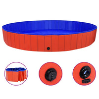 Piscina per Cani Pieghevole Rossa 300x40 cm in PVC