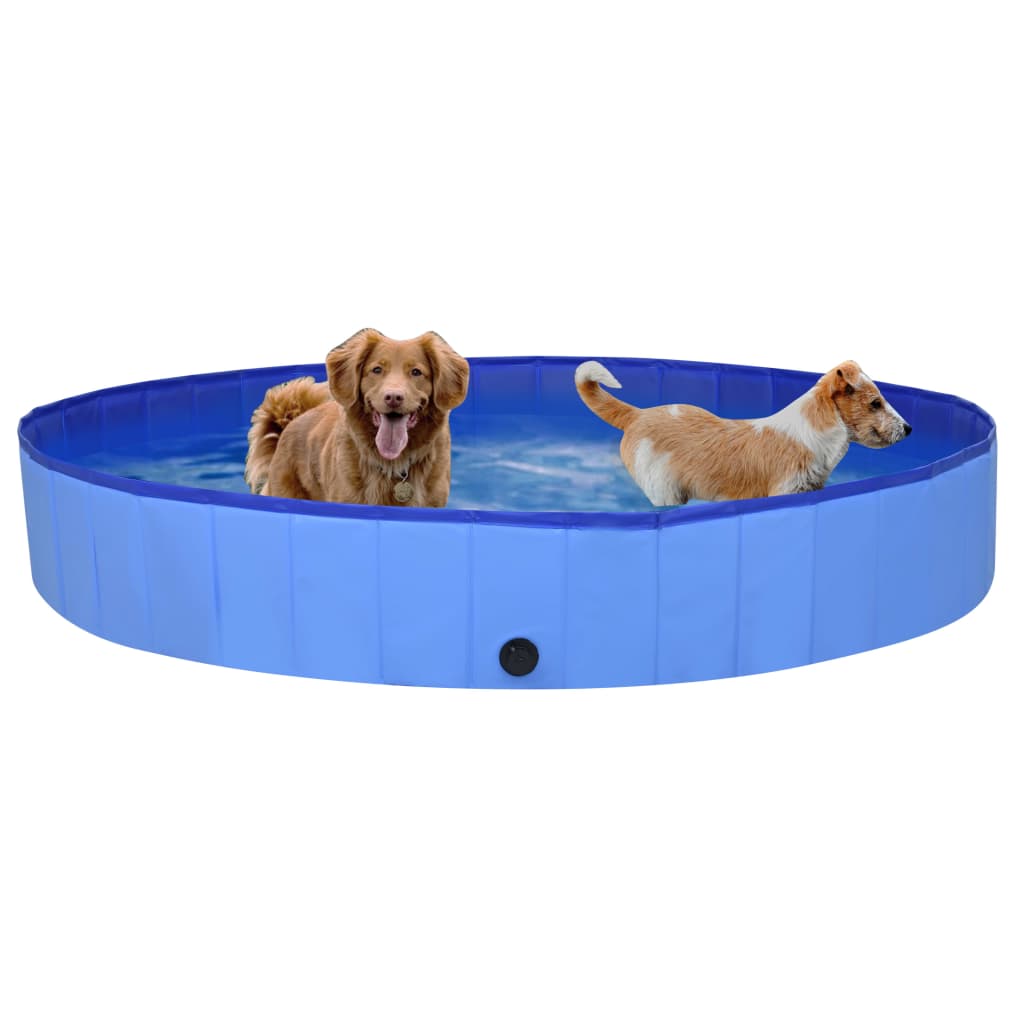 Piscina per Cani Pieghevole Blu 200x30 cm in PVC 92602