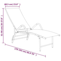 Lettino Prendisole in Textilene e Alluminio Talpa 310523