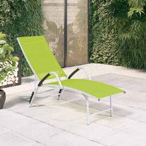 Lettino Prendisole in Textilene e Alluminio Verde cod mxl 20390