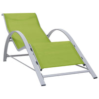 Lettini Prendisole con Tavolino 2 pz in Alluminio Verde 310540