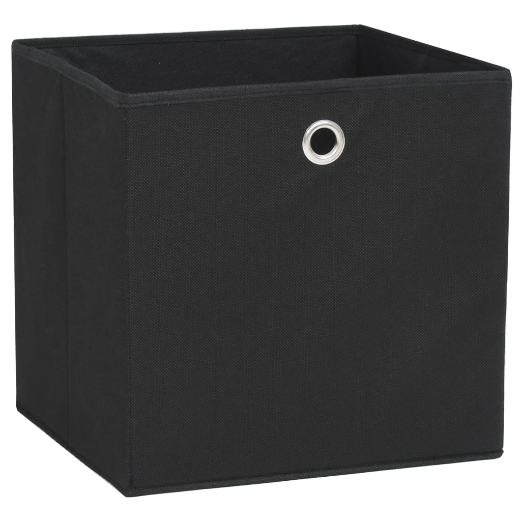 Contenitori 4 pz in Tessuto non Tessuto 28x28x28 cm Nero cod mxl 51303