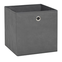 Contenitori 4 pz in Tessuto non Tessuto 28x28x28 cm Grigio cod mxl 51293