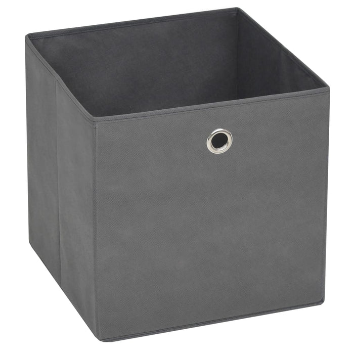 Contenitori 4 pz in Tessuto non Tessuto 28x28x28 cm Grigio cod mxl 51293