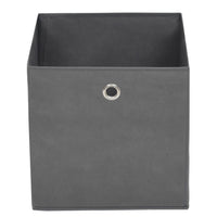 Contenitori 10 pz in Tessuto non Tessuto 28x28x28 cm Grigio 325193