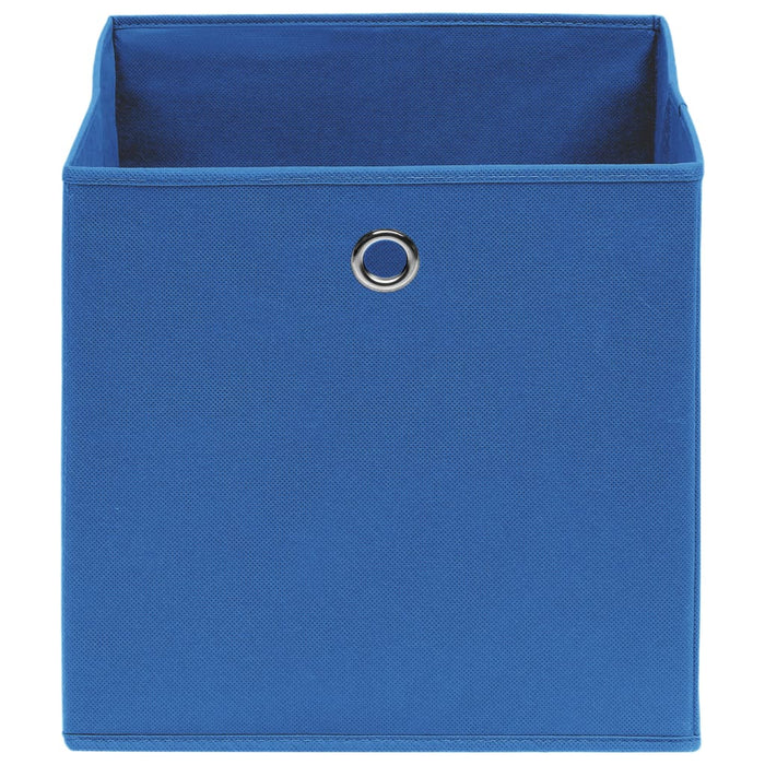 Contenitori 4 pz in Tessuto non Tessuto 28x28x28 cm Blu 325195