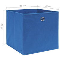 Contenitori 4 pz in Tessuto non Tessuto 28x28x28 cm Blu cod mxl 50465