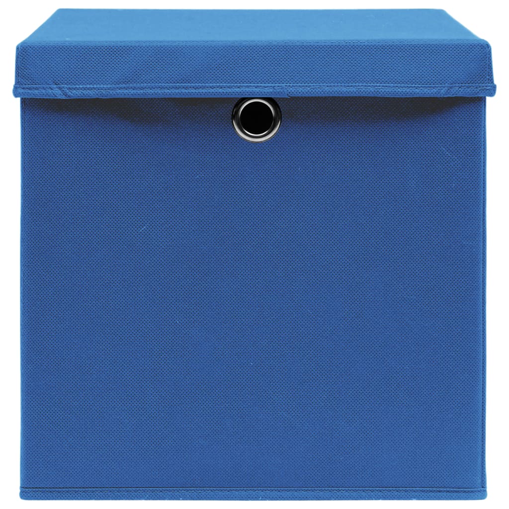 Contenitori con Coperchio 10 pz 28x28x28 cm Blu