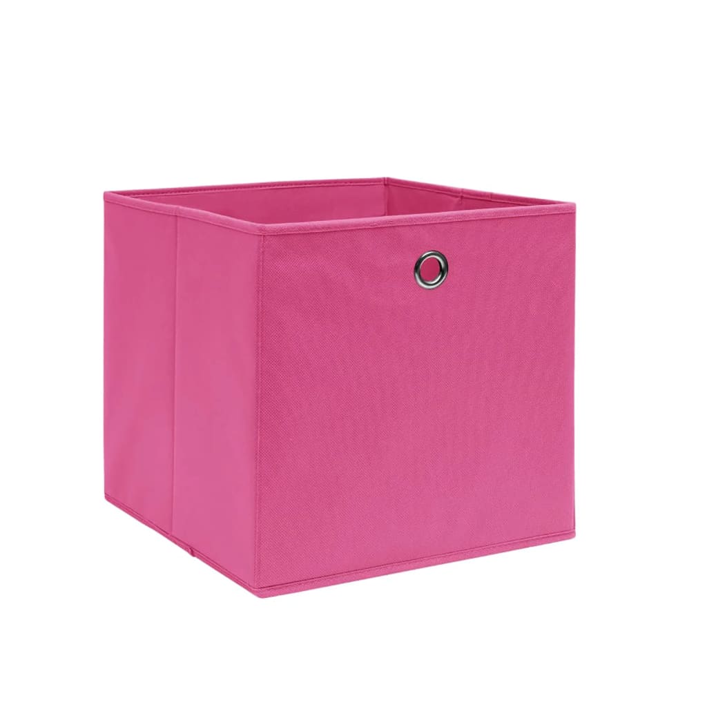 Contenitori 4 pz in Tessuto non Tessuto 28x28x28 cm Rosa cod mxl 45665