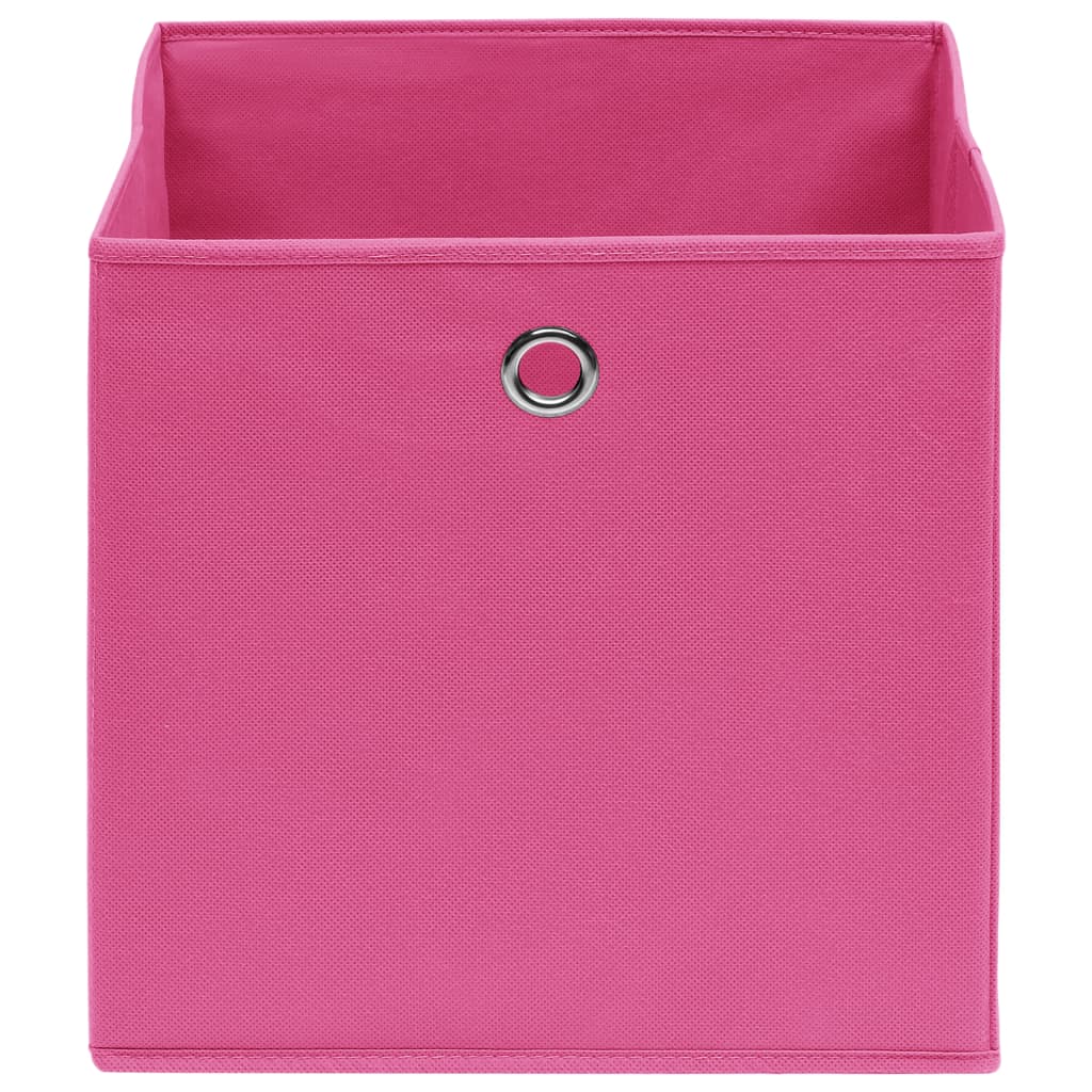 Contenitori 4 pz in Tessuto non Tessuto 28x28x28 cm Rosa cod mxl 45665