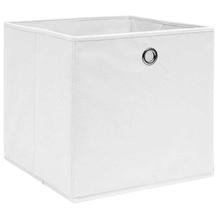 Contenitori 4 pz in Tessuto non Tessuto 28x28x28 cm Bianco cod mxl 54188