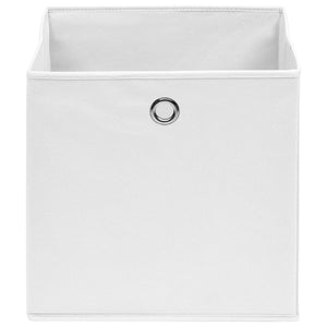 Contenitori 4 pz in Tessuto non Tessuto 28x28x28 cm Bianco cod mxl 54188