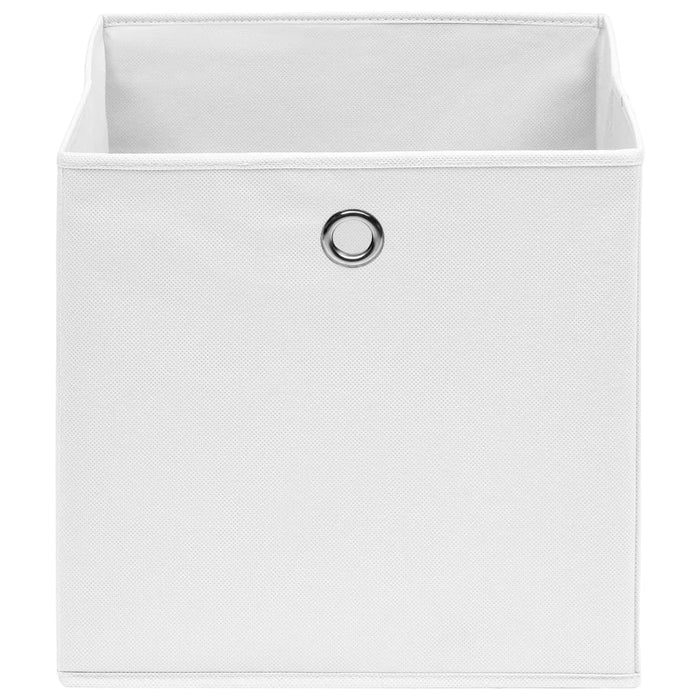 Contenitori 4 pz in Tessuto non Tessuto 28x28x28 cm Bianco cod mxl 54188