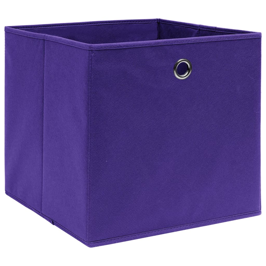 Contenitori 4 pz in Tessuto non Tessuto 28x28x28 cm Viola cod mxl 52752