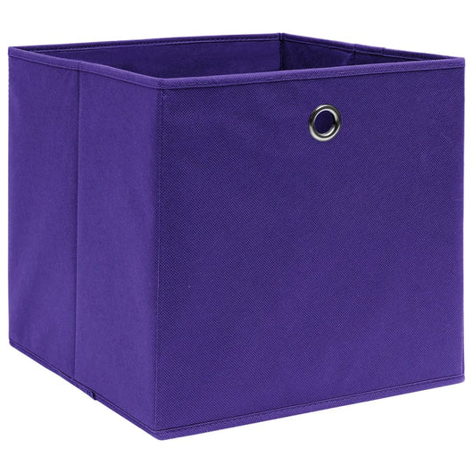 Contenitori 10 pz in Tessuto non Tessuto 28x28x28 cm Viola 325213