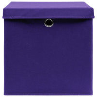 Contenitori con Coperchi 10 pz 28x28x28 cm Viola 325214