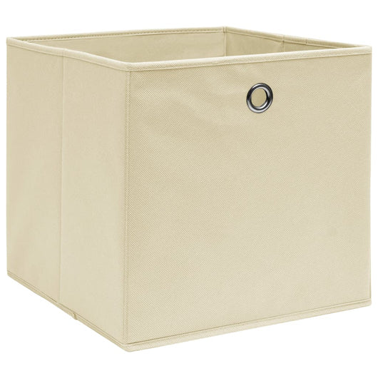 Contenitori 10 pz in Tessuto non Tessuto 28x28x28 cm Crema cod mxl 45666