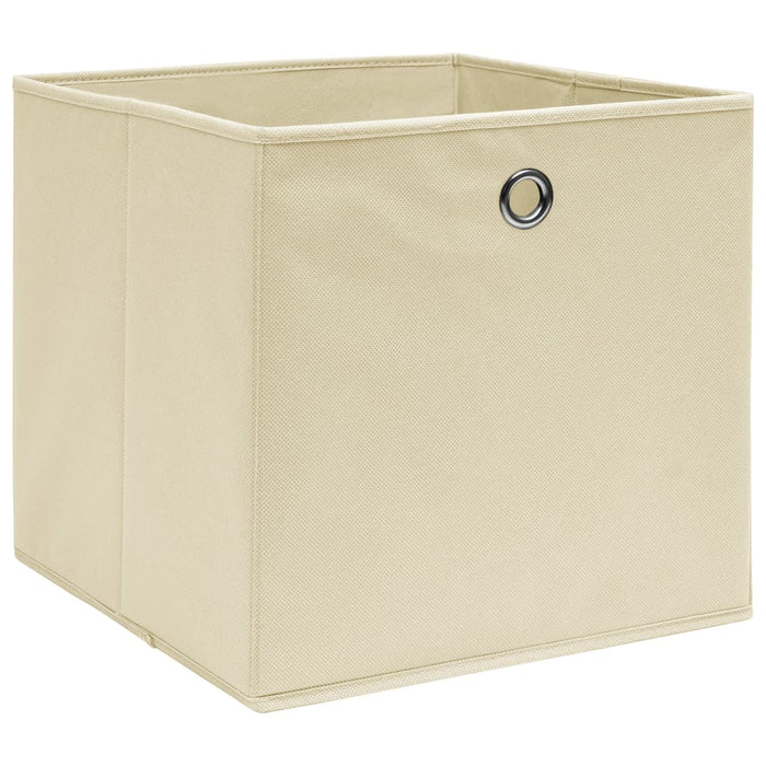 Contenitori 10 pz in Tessuto non Tessuto 28x28x28 cm Crema 325217