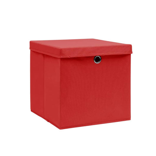 Contenitori con Coperchio 10 pz 28x28x28 cm Rosso cod mxl 43876