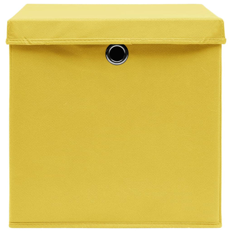 Contenitori con Coperchio 10 pz 28x28x28 cm Giallo cod mxl 49474