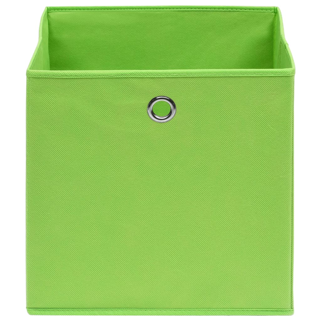 Contenitori 4 pz in Tessuto non Tessuto 28x28x28 cm Verde 325227