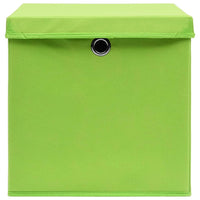 Contenitori con Coperchi 4 pz 28x28x28 cm Verde 325228