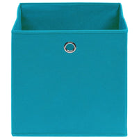 Contenitori 4 pz in Tessuto non Tessuto 28x28x28 cm Azzurro 325231