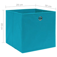 Contenitori 4 pz in Tessuto non Tessuto 28x28x28 cm Blu Baby cod mxl 49008