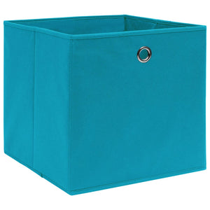 Contenitori 10 pz in Tessuto non Tessuto 28x28x28 cm Blu Baby