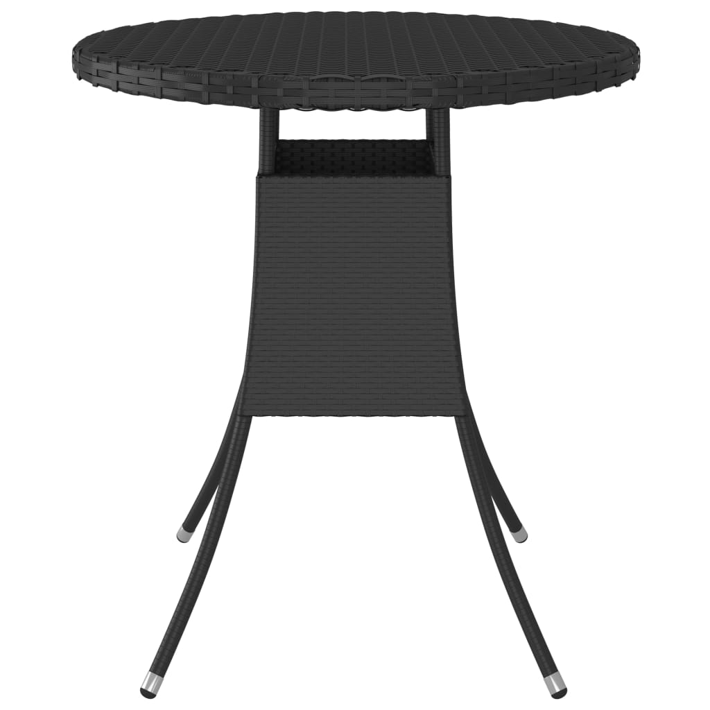 Tavolo da Giardino Nero 70x70x73 cm in Polyrattan 310465