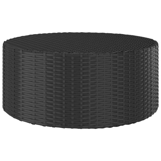 Tavolino da Tè Nero 68x68x30 cm in Polyrattan cod mxl 34349