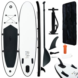 Set Tavola Gonfiabile da SUP Nero e Bianco cod mxl 72641